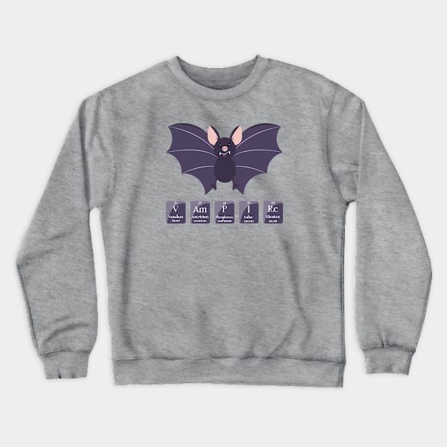 Vampire batty science humor Crewneck Sweatshirt by Fun with Science